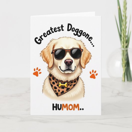 Moederdag Koelste Hond Beste Vriend Kaart (Voorkant)