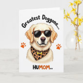 Moederdag Koelste Hond Beste Vriend Kaart (Gele Bloem)