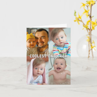 Moederdag Koelste Papa Ooit Baby Foto Collage Kaart