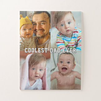 Moederdag Koelste Papa Ooit Baby Foto Collage Legpuzzel