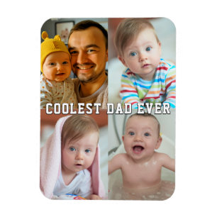 Moederdag Koelste Papa Ooit Baby Foto Collage Magneet
