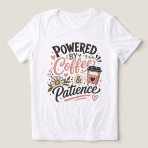 Moederdag Koffie Mama Aangedreven door Geduld Cade Tri-Blend Shirt