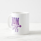 Moederdag Koffie-Mok bij mam Boss Paarse Waterverf Koffiemok (Voorkant links)
