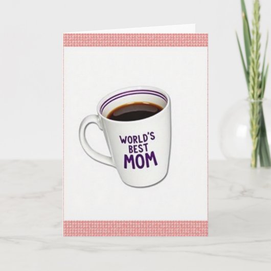 Moederdag koffiebeker kaart (Voorkant)