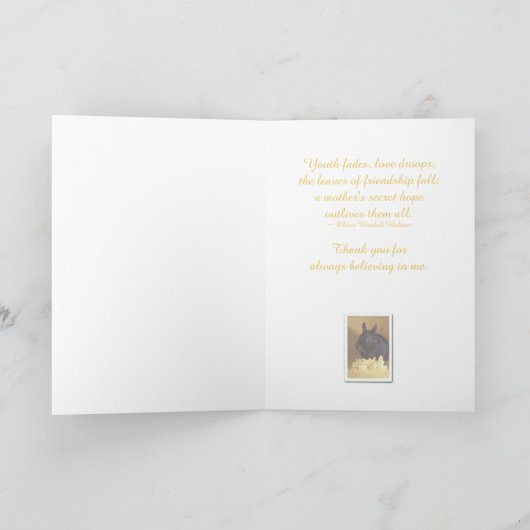 Moederdag - Konijntje en het Wenskaart van Kaart (Binnen)