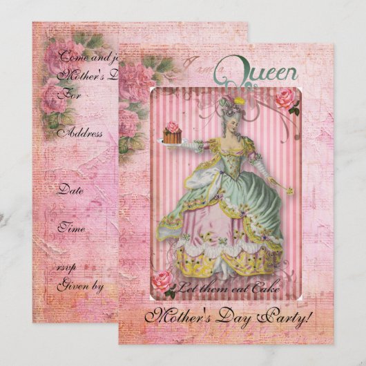 moederdag Koningin Kaart (Voorkant / Achterkant)