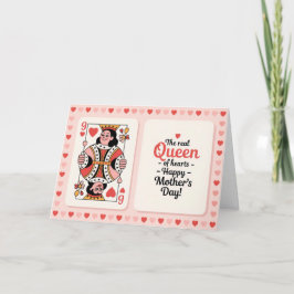 Moederdag Koningin van Harten Elegante Koninklijke Feestdagen Kaart
