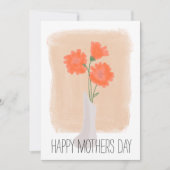 Moederdag koraalFlorals Penseelstreek Kaart (Voorkant)