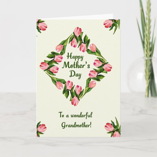 Moederdag Kranskaart Bloesem Kaart (Voorkant)