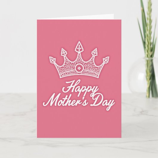 Moederdag Kroon Liefde Kaart (Voorkant)