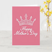 Moederdag Kroon Liefde Kaart (Gele Bloem)
