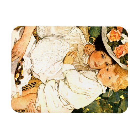 Moederdag  kunstgeschenk magneet (Horizontaal)