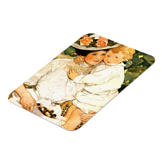 Moederdag  kunstgeschenk magneet (Linkerzijde)