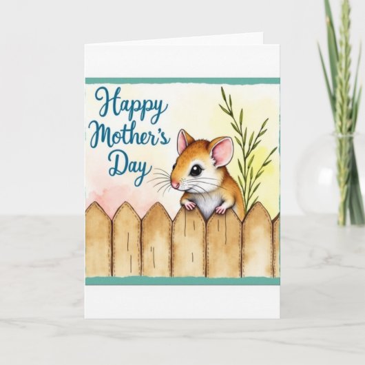 Moederdag Kunstkaart Muis Kaart (Voorkant)