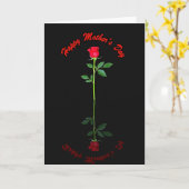 Moederdag Kunstkaart Rode Roos Kaart (Gele Bloem)