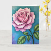 Moederdag Kunstkaart Roos Kaart (Gele Bloem)