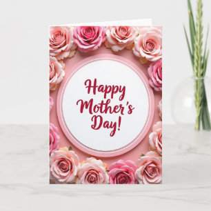 Moederdag Kunstkaart Roze Blush Kaart