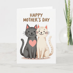 Moederdag Kunstkaart voor Katten Kaart