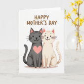 Moederdag Kunstkaart voor Katten Kaart (Gele Bloem)