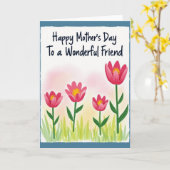 Moederdag Kunstkaart voor Vrienden Kaart (Gele Bloem)