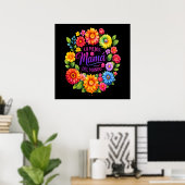 Moederdag La Mejor Mama Del Mundo Poster (Thuiskantoor)