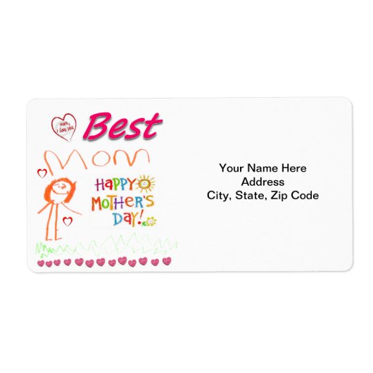 Moederdag labels (Voorkant)