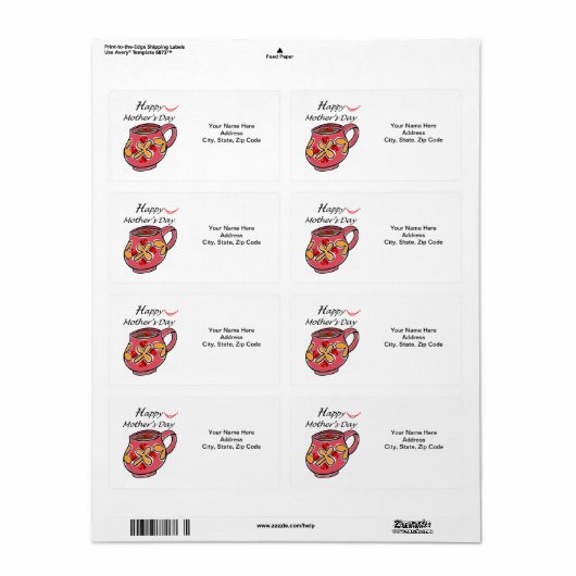 Moederdag labels (Full Sheet)