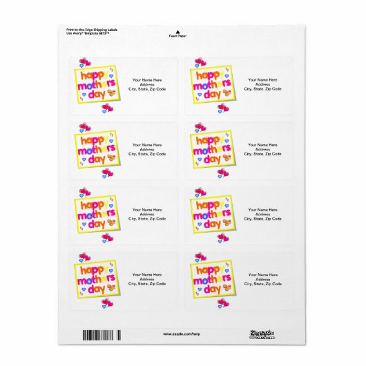 Moederdag labels (Full Sheet)