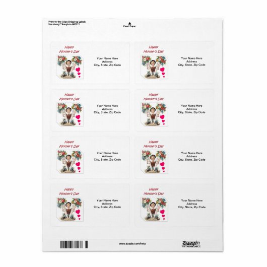 Moederdag labels (Full Sheet)