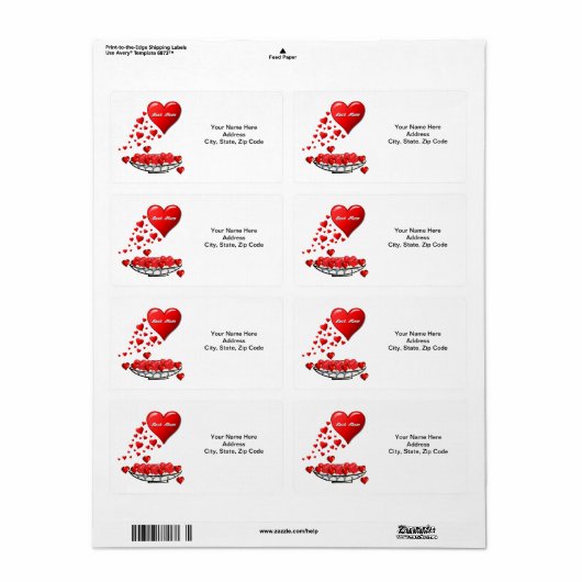 Moederdag labels (Full Sheet)