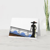 Moederdag Lady op een Kaart van een cruiseschip (Achterkant)