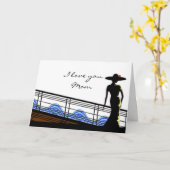 Moederdag Lady op een Kaart van een cruiseschip (Gele Bloem)