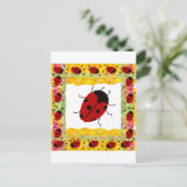 Moederdag Ladybug Briefkaart (Staand voorkant)