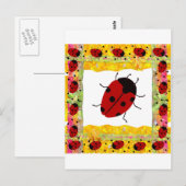 Moederdag Ladybug Briefkaart (Voorkant / Achterkant)