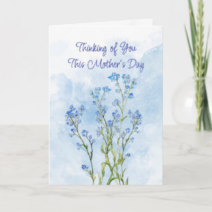 Moederdag Lange Afstand Blauwe Vergeet-mij-nietje  Kaart