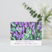 Moederdag Lavender veld inspirerend quote Briefkaart (Staand voorkant)