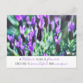 Moederdag Lavender veld inspirerend quote Briefkaart (Voorkant)