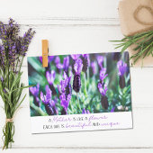 Moederdag Lavender veld inspirerend quote Briefkaart