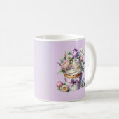 Moederdag lekkere cupcake met bloemetjes koffiemok (Voorkant rechts)