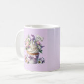 Moederdag lekkere cupcake met bloemetjes koffiemok (Voorkant links)