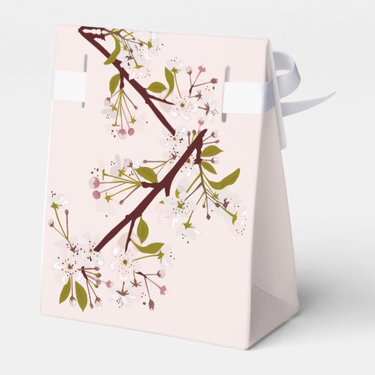 Moederdag lente kersenbloesem partij gunst box bedankdoosjes (Achterkant)
