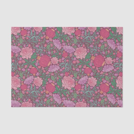 Moederdag lentroze roze roze roodroze langoest tissuepapier (Voorkant)