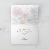 Moederdag Leuk grillig bloemontwerp Kaart (Binnen)