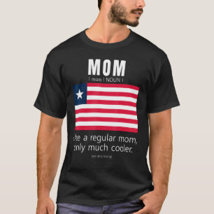 Moederdag Liberia van de Amerikaanse patriotvlag T-shirt
