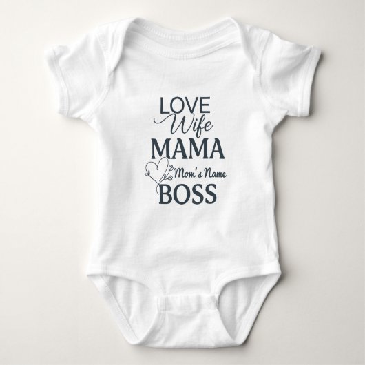 Moederdag - lief mama baas romper (Voorkant)