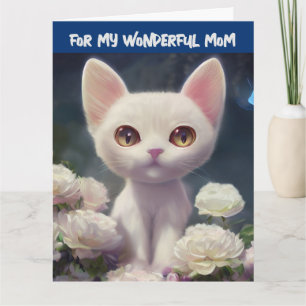 MOEDERDAG LIEF WIT KAT KAART