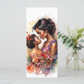 Moederdag Liefde Kunst in Waterverf Stijl (Staand voorkant)