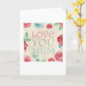 Moederdag "Liefde u" de Kaart van Groeten Mum (Gele Bloem)