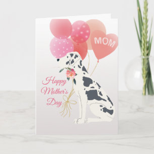 Moederdag Liefde van Gevlekte Dog Argus Kaart