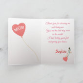 Moederdag liefde van Gevlekte Dog Argwanende Hond Kaart (Binnen)